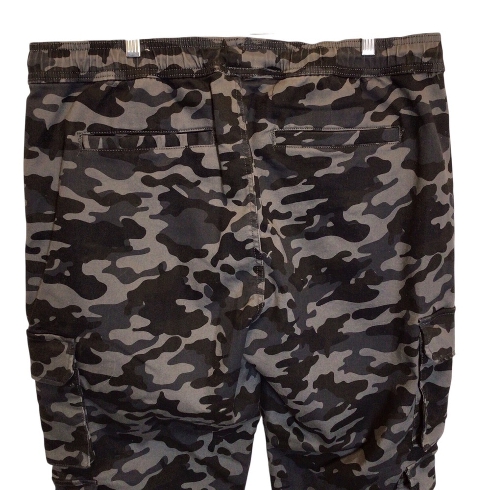 Men’s Lazer Stacked Cargo Jogger Pants XL Grey Camo Stretch NWT Drawstring - Picture 6 of 9